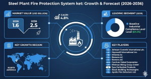 Global Steel Plant Fire Protection Systems Market Outlook 2026-2036: Trends, Innovation Drivers & Growth Opportunities