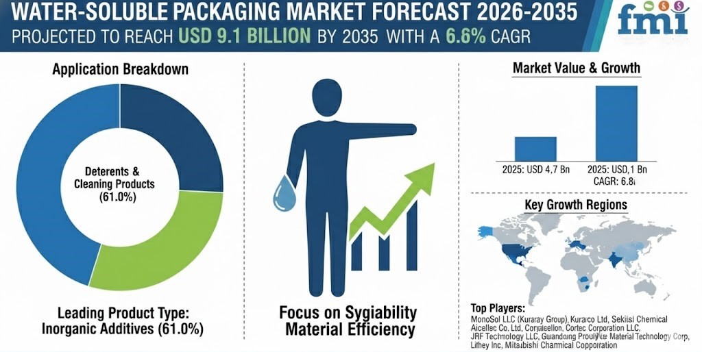 Global Water-Soluble Packaging Market Set to More Than Double by 2035 as Sustainability Rules Tighten